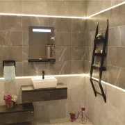 Profil LED listello din aluminiu argintiu montat in perete – LED.800.10.PRS2 intre placi ceramice