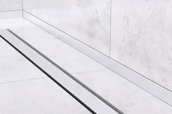 Profil frontal inox dus walk-in argintiu periat