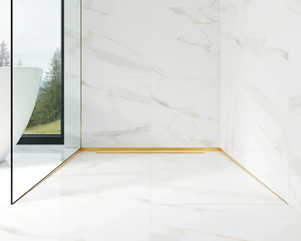 profil frontal pardoseala dus - profil inox walk in