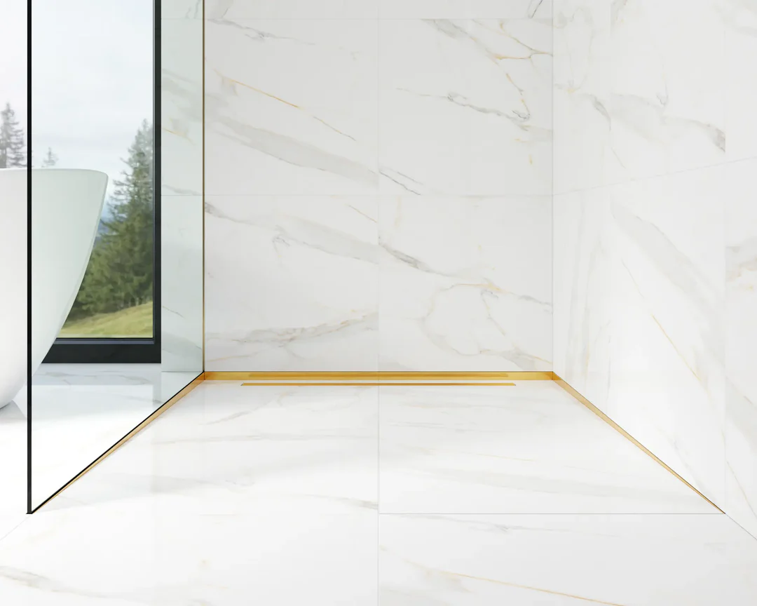 profil frontal pardoseala dus - profil inox walk in