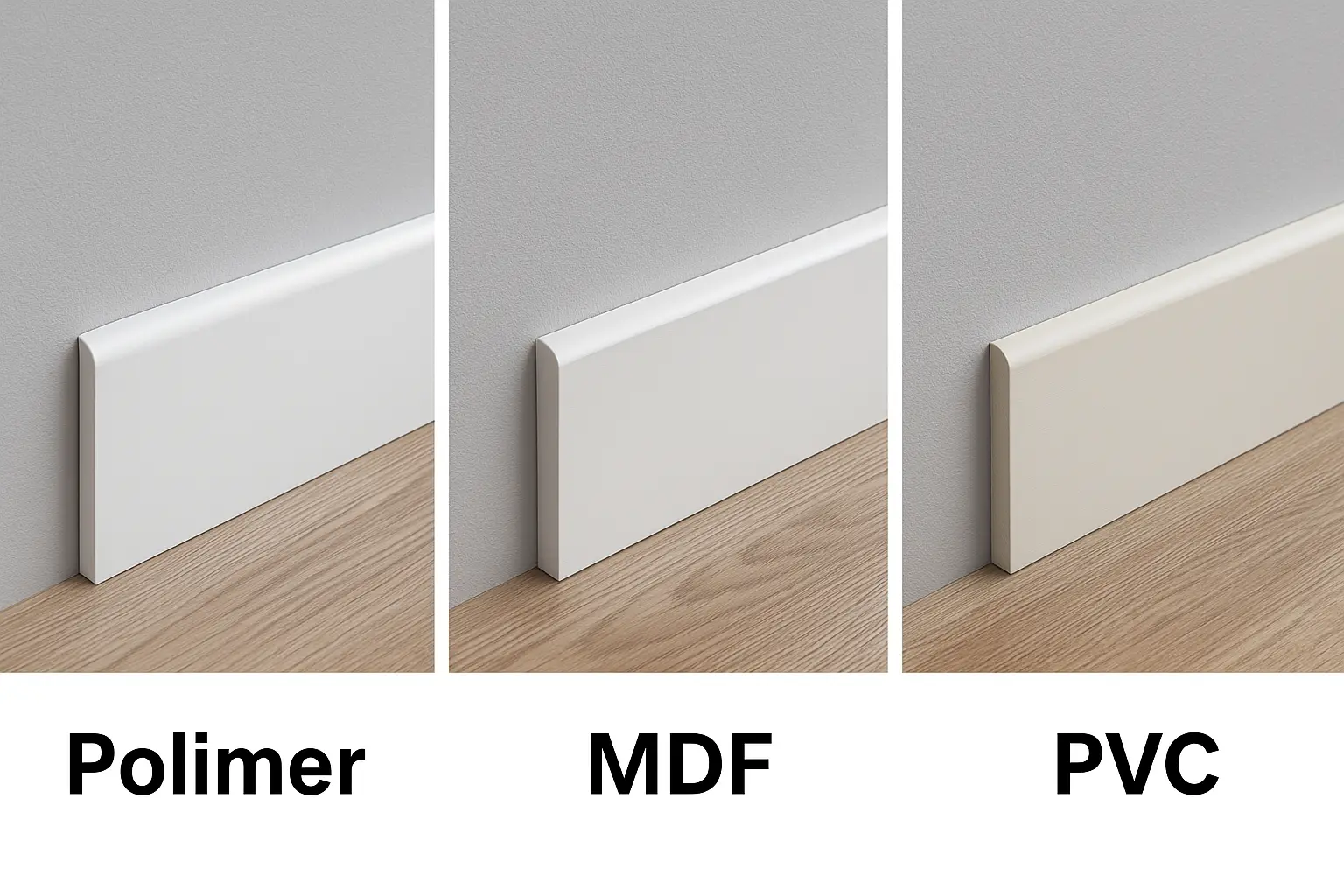 Beneficiile plintelor din polimer dur comparativ cu MDF si PVC – Ghid complet