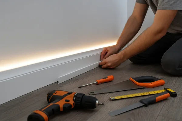 Ghid montaj plinta polimer si aluminiu LED – Pas cu pas