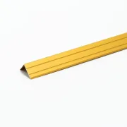 W115.01 auriu Profil aluminiu protectie treapta cu caneluri, 25x20 mm