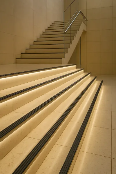Protectie treapta LED – idei de design pentru scari moderne