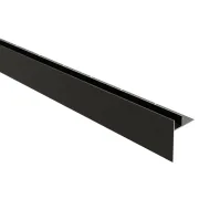 Profil inox gunmetal fixare sticla cu aripa de compensare