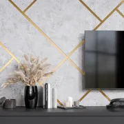 banda decorativa aurie inox autoadeziva pentru pereti aurie