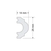schita brau decorativ polimer-dur madp1a mini 25x14x2000 mm