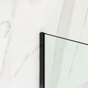 Profil inox fixare sticla dus walk-in negru lucios Perete decor