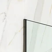 profil inox fixare sticla dus walk-in – gunmetal, montaj pe perete